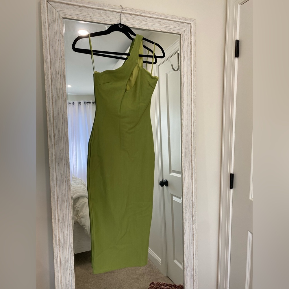 Green One shoulder Fashion Nova dress